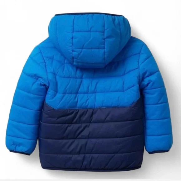 Eddie Bauer Boys' Deer Harbor Reversible Hooded Jacket, blue, size medium